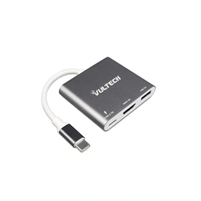 Afbeelding van Vultech ATC 01 USB hub met 3 in 1 C adapter, draagbaar, HDMI 4K, poort 3.0, voor MacBook Pro, XPS, Surface Matebook, Samsung