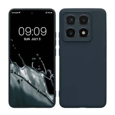 Afbeelding van kwmobile telefoonhoesje geschikt voor Xiaomi 14T Pro Hoesje smartphone Precisie camera uitsnede In leisteen
