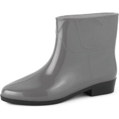 Afbeelding van Ladeheid Dames Regenlaarzen Korte Rubberen Laarzen PVC LA ZT Meduza Grijs 13M 39