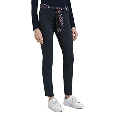 Afbeelding van TOM TAILOR Dames Alexa Slim Jeans met ceintuur 1022290, 10668 Sky Captain Blue, 34W / 30L
