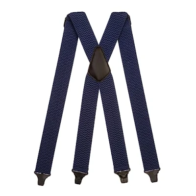 Afbeelding van Olata Heavy Duty X Vorm Bretels met Kunststof Clips 4 cm. Blauw