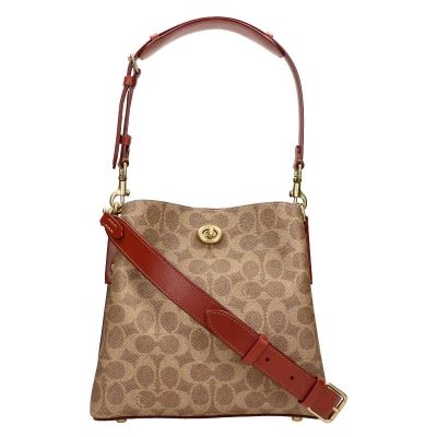 Afbeelding van Hobo Willow Bucket bag Coach Canvas Tan Rust