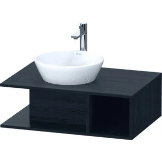 Afbeelding van Duravit D neo wastafelonderbouwkast hangend eiken zwart (800 x 260