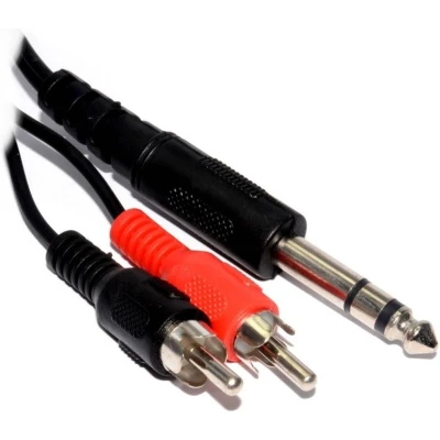 Afbeelding van 6,35mm Jack Tulp stereo audio kabel 2 meter