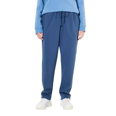 Afbeelding van Ulla Popken grote maten plus size sweatbroek, knuffelzachte binnenkant, elastische tailleband, inktblauw, 32W x 32L