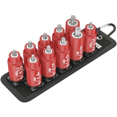 Afbeelding van Wera 5004930001 Belt B VDE 1 10 delige Zyklop Bitdoppenset Torx/Binnenzeskant 3/8&quot; 05004930001