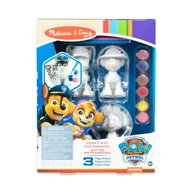 Afbeelding van Melissa &amp; Doug PAW Patrol Knutselset 3 puppybeeldjes om te versieren