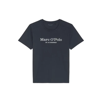 Afbeelding van Marc O&#039;Polo Tshirt print, Heren, Maat: Small, Blau