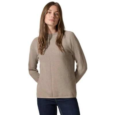 Afbeelding van Cecil Strukturmix Dolman Trui, Dames, Maat: XS, Beige