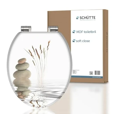 Afbeelding van Schütte Toiletzitting Balance met softclosemechanisme en houten kern, mdf