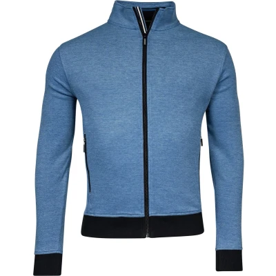 Afbeelding van Baileys Lange MOUW Regular FIT Kraag TWO TONE Sweater met rits, Heren, Maat: 4XL, Blue