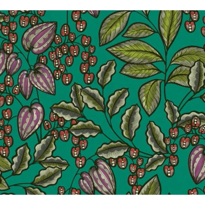 Afbeelding van AS Creation AP Floral Impression 37754 7 377547 Groen / Rood
