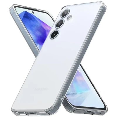 Afbeelding van Ringke Fusion Compatibel met Samsung A55 5G Case, Anti Vingerafdruk Doorschijnend Schokbestendig Bumper Hoesje voor Galaxy Matte clear