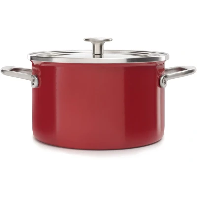 Afbeelding van KitchenAid Kookpan Steel Core Enamel Keizerrood ø 20 cm / 3.7 Liter