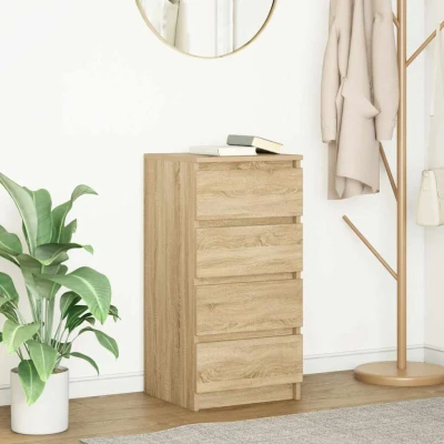 Afbeelding van vidaXL Dressoir 37,5x35x76cm bewerkt hout sonoma eikenkleurig