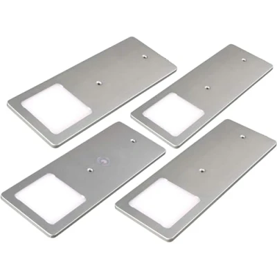 Afbeelding van kalf LED onderbouwlampen zilver 5W zeer vlakke keukenlamp met touch dimfunctie inbouwspot inbouwspot, keuze: 4er set warmwit