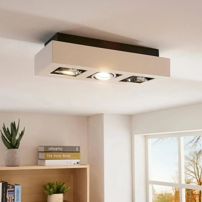 Afbeelding van Arcchio plafondlamp 3 lichts aluminium H: 8.5 cm GU10 wit