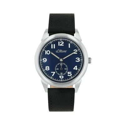 Afbeelding van s.Oliver Kwartshorloge Horloge, herenhorloge, leren band, analoog