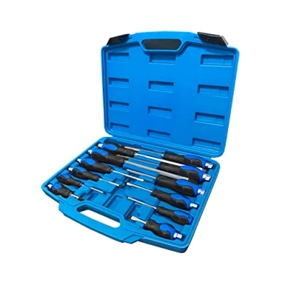 Afbeelding van 12 stuks Magnetische schroevendraaierset, 6 sleufkop en professionele kruiskopschroevendraaier, chroom vanadiumstaal warmtebehandeld