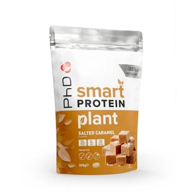 Afbeelding van PhD Nutrition Smart plantaardig eiwitpoeder suikerarm Gezouten Karamel (Veganistisch) 500 g