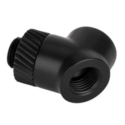 Afbeelding van Thermaltake Pacific SF 45 &amp; 90 graden adapter, mat zwart, doe het zelf LCS fittingen
