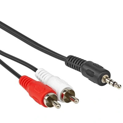 Afbeelding van 1 m Jack naar tulp kabel 3.5mm