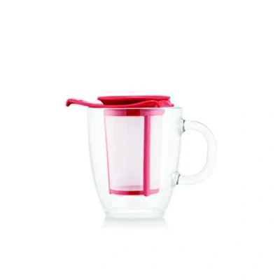 Afbeelding van Bodum Yo theekop met zeef rood