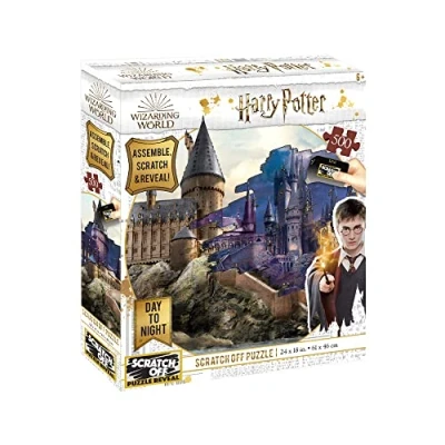 Afbeelding van University Games U08568 Harry Potter Hogwarts Day to Night Scratch Off Puzzle