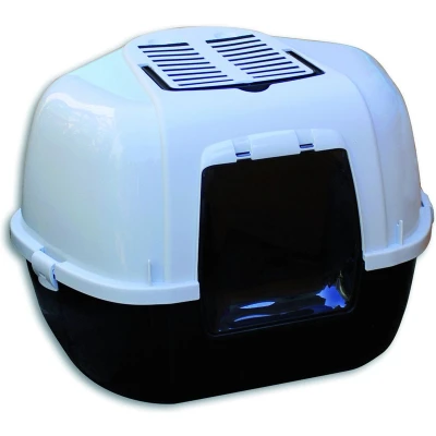 Afbeelding van Ferplast Kattentoilet Hoek Mika Kattenbak 59.2x51.5x42 cm Zwart Grijs