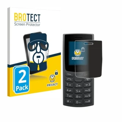 Afbeelding van BROTECT Anti spionnetje privacyfolie Beschermfolie tegen Blauw licht (2 Stuk, Nokia 105 (2023)), Smartphone beschermfolie,