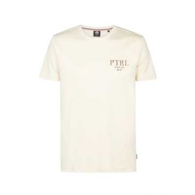 Afbeelding van Petrol Industries LOGO Pawnee Tshirt print, Heren, Maat: Small, Raw sand