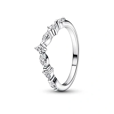 Afbeelding van Pandora 192390C01 Ring Wish Sparkling Alternating zilver zirconia wit