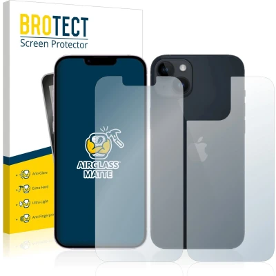 Afbeelding van BROTECT Screenprotector voor Apple iPhone 14 (Voor+Achter) Folie Beschermfolie Beschermglas matte