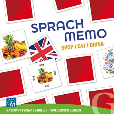 Afbeelding van SPRACHMEMO Shop / Eat Drink: Basiswortschatz Englisch spielerisch lernen Sprachspiel