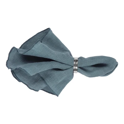 Afbeelding van Broste Copenhagen Gracie linnen servetten turquoise