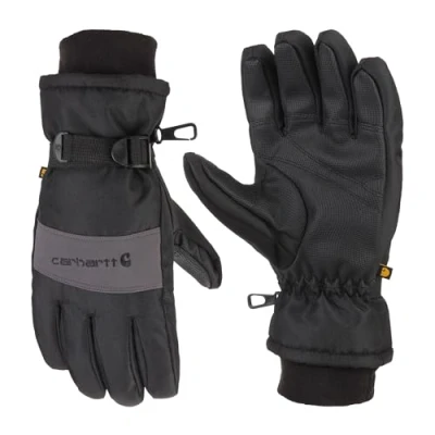 Afbeelding van Carhartt Heren WP waterdichte geïsoleerde handschoen, Zwart/Grijs, groot, Large (Pack of 1)
