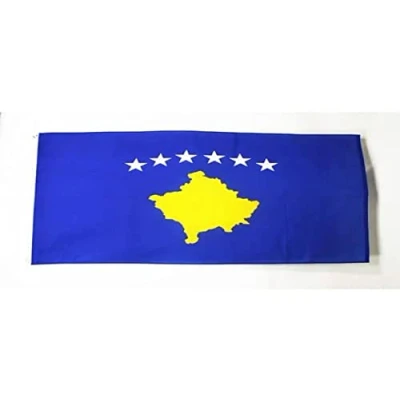 Afbeelding van Kosovaarse vlag 150x90 cm vlaggen 90 x 150 Banner 3x5 ft Hoge kwaliteit AZ FLAG