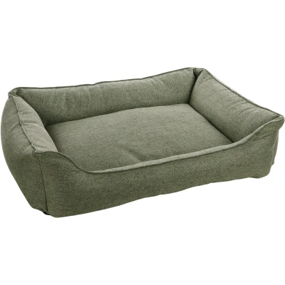Afbeelding van &quot;Stijlvolle groene rechthoekige hondenmand: Gini&quot; Groen / 100cm x 80cm 25cm I Ligvlak 65 51,5cm