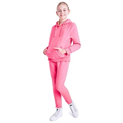 Afbeelding van CityComfort Meisjes Tracksuit Set Neon Hoodie en Joggingbroek 2 Stuks Loungewear Activewear Kinderen Tieners 5 15 Jaar (Roze, 6 Jaar)