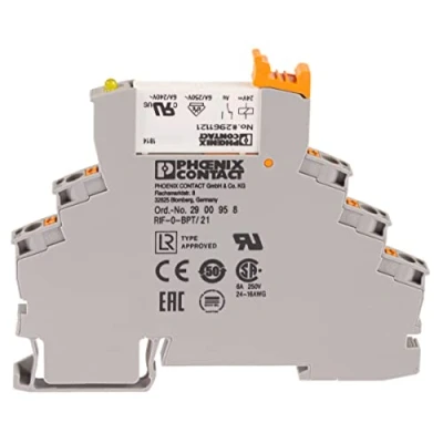 Afbeelding van PHOENIX CONTACT RIF 0 RPT 24DC/21AU Voorgemonteerde relaismodule met relaisfitting uitwerper en meerlaags gouden contactrelais, 1 wisselaar contactuitvoering, 24 V DC ingangsspanning, 10 stuks