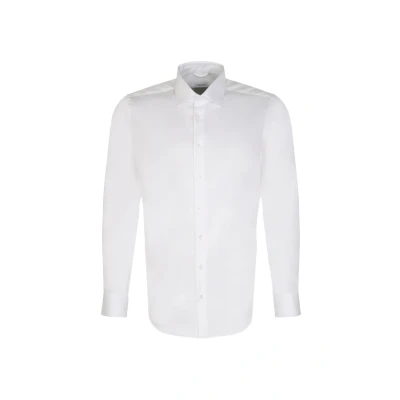Afbeelding van Seidensticker Zakelijk overhemd voor heren, slim fit, strijkvrij, kent kraag, extra lange mouwen, 100% katoen, wit, 41