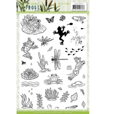 Afbeelding van Clear Stamps Friendly Frogs by Amy Design