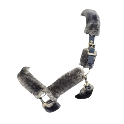 Afbeelding van Bucas Halster Show Line Fur Navy/Grijs Full