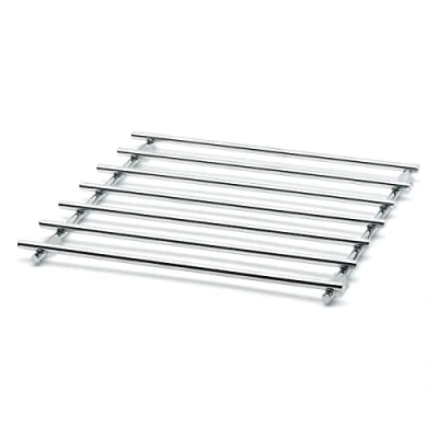 Afbeelding van CKB Ltd® Vierkante metalen onderzetter chroomstaal Premium werkbladbeschermer voor werkoppervlak, mat het rusten van hete kookpotten en pannen 25 x cm