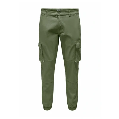 Afbeelding van Only &amp; Sons Onscam LIFE Cargobroek, Heren, Maat: 30x32, Deep lichen green