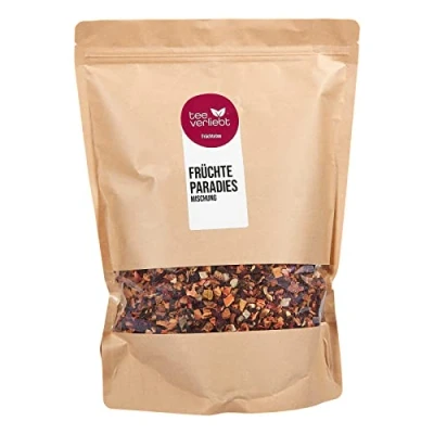 Afbeelding van FRUTEG losse Fruit Thee paradijs 1000 g Smakelijke samenstelling van theemix met exotische ananasaroma 1 kg