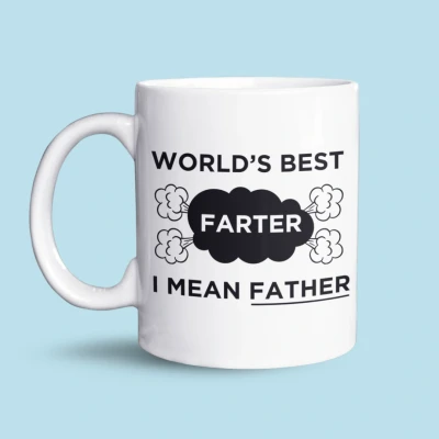 Afbeelding van NietMokken.nl Grappige Mok voor Vader World&#039;s Best Farter, I Mean Father Leuk Vaderdagcadeau 325 ml Koffiemok