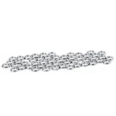 Afbeelding van VGEBY 50 stks/100 stks Split Ringen, RVS Visgerei Aas Dubbele Cirkel Ring Connector (5 # stuks)
