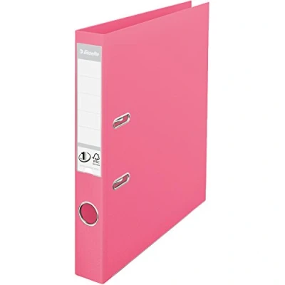 Afbeelding van Esselte Power A4 Rug Label Lever Arch Bestand 5 cm roze