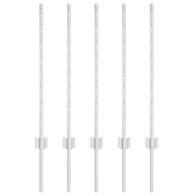 Afbeelding van vidaXL Fence Posts 5 pcs Zilver 80 cm Gegalvaniseerd staal